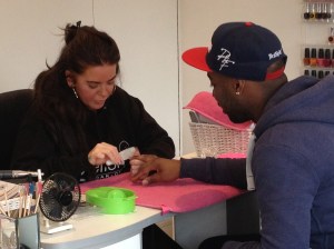 Dee favourite getting a quick mani before we head to the show