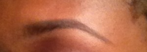 Natural Brow look filled in with pencil