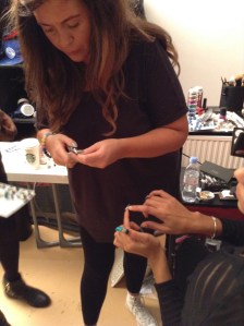 Cat working her magic