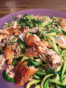 DM's Salmon and Garlic Courgetti